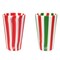 Silipint: Silicone 16 oz Pint Glass Set, 2 Pack Peppermint & Poinsettia